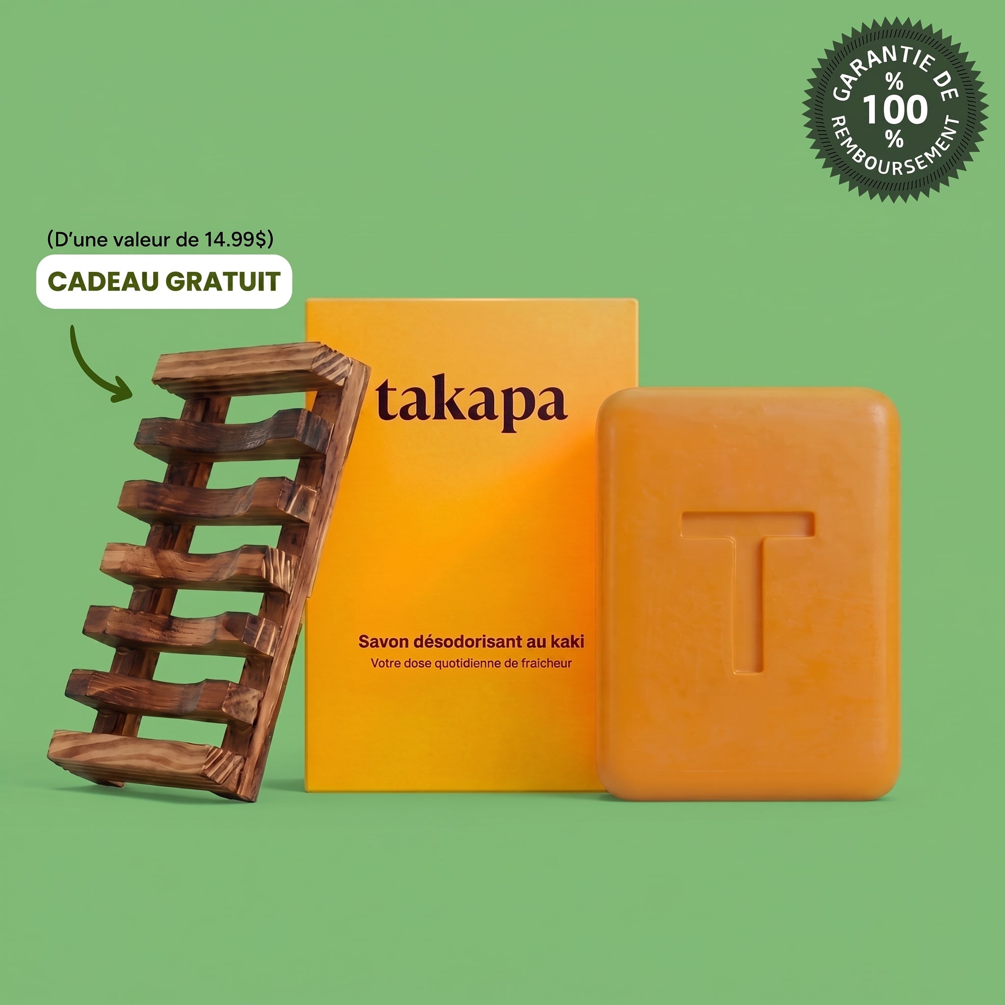 Takapa Savon désodorisant au kaki