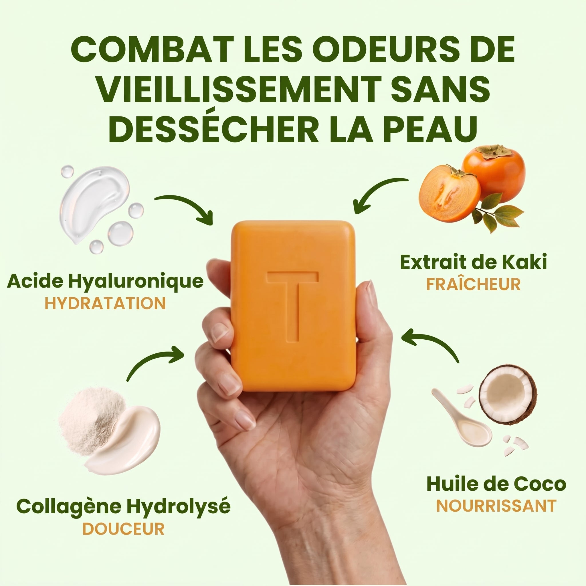 Takapa Savon désodorisant au kaki