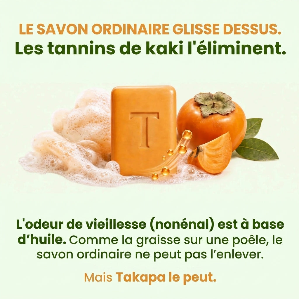 Takapa® Savon désodorisant au kaki